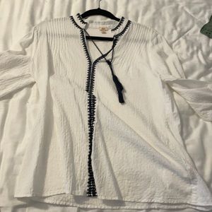 White peasant shirt